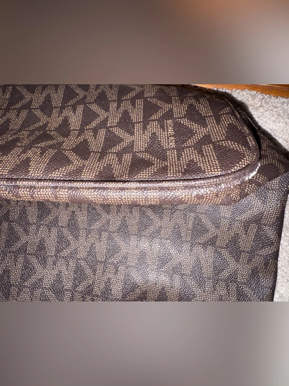 Michael Kors Brown Large Logo Tote